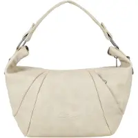 Merkloos Solidchoice – Hobo-Handtasche in Form eines Croissants, weiß, aus Kunstleder