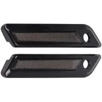 Merkloos Satteltasche/Seitenkoffer - Aluminium/ABS - Kompatibel mit Harley Touring ab 2014 - Road Glide 2015-2023 - Stoßfest - Schwarz - Reflektoren rot/getönt - Motorradgepäck