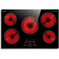 OEM Keramische Kookplaat 5 Platen, 8700 W, 77 cm, Touch, Digital