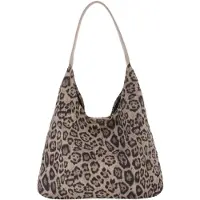 Merkloos Solidchoice – Damen Handtasche aus Wildleder mit Leopardenmuster und großem Fassungsvermögen