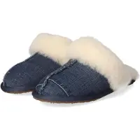 Australia Luxe Collective Damen Pantoffeln CLOSED MULE Blau Leder & Textil Größe: 43/44