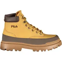 FILA Gelbe Herren-Schnürstiefelette für Bergtouren mit braunen Details