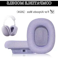 Markenlos Ohrpolster für AirPods Max 2024, Stoff, Schaum, lila