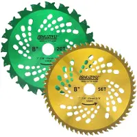 Merkloos Omgoods – Set aus 2 Rasenmähermessern, 200 mm, mit Hartmetallspitzen