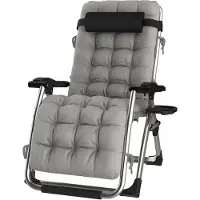 StarTech.com Camping Liegestuhl - Relaxliege Recliner - Tragbar - Mit Polster - Becherhalter und Ablage - Verstellbares Kopfkissen - Metallrahmen - Beige
