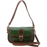 I Fratelli Firenze Handtasche aus echtem Rindleder, mit abnehmbarem Trageriemen. Hergestellt in Italien