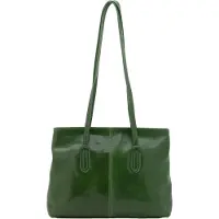 I Fratelli Firenze Damen Schultertasche, echtes Leder, Vollnarbenleder, Reißverschluss, Italy