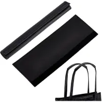 Merkloos Griffschutzhüllen, Schwarz – Leder – Abnehmbar – Robustes Leder – Geeignet für Handtaschen – Abmessungen 160 x 65 mm – Handtasche