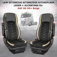 PRO-GROUP LKW SITZBEZUG SITZBEZÜGE SITZAUFLAGE LEDER + ALCANTARA DAF XG XG+ Beige