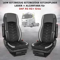 PRO-GROUP LKW SITZBEZUG SITZBEZÜGE SITZAUFLAGE LEDER + ALCANTARA DAF XG XG+ Grau