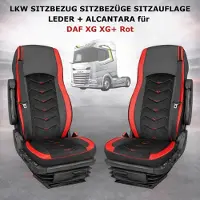 PRO-GROUP LKW SITZBEZUG SITZBEZÜGE SITZAUFLAGE LEDER + ALCANTARA DAF XG XG+ Rot