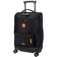 Markenlos Damen Herren Trolley Soft Suitcase 4 Wheels Small One Size