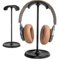 OEM Allecto Plus – Kopfhörerhalterung mit Aluminiumbasis für AirPods Max und Gaming-Zubehör – kompatibel mit Beats, Bose, Sennheiser, Sony – gebogener Kopfhörerhalter