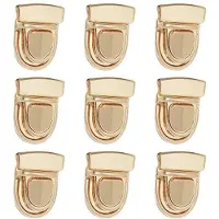 OEM Virtubuy – Verschluss mit Einrastmechanismus – Geldbörsenverschluss – Hochwertige Metallklemme – Goldfarben – DIY-Bastelmaterial – Geeignet für Handtaschen – 9 Stück