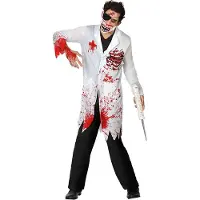 Atosa Zombie Blutiger Arzt Herrenkostüm