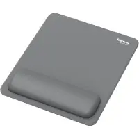Fellowes Mauspad Breyta, mit Handgelenkauflage und Microban-Schutz, Gummi, B 200 x T 240 x H 17,5 mm, grau