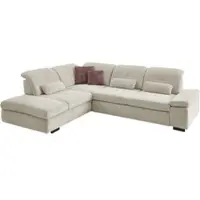 Die Planbar Ecksofa "MP-IN16012 L-Form Kaltschaum-Polsterung", beige (natur), B:312cm H:85cm T:260cm, 85% Polyester;15% Nylon, Sofas, Ecksofa, inkl. Sitztiefenverstellung, optional mit Funktionen