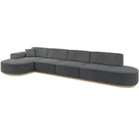 ALTDECOR Ecksofa in L-Form MARI-L3-v2 - 413x171x83 cm Duneklgrau - Corner Sofa Bett Eckcouch Couch Wohnlandschaft Cauchsofa
