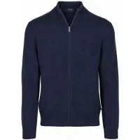 Olymp Strickjacke "Casual", Herren, Gr. 3XL, blau (marine), Strick, Obermaterial: 100% Schurwolle, regular fit normal, Rippbündchen, Strickjacken Strickjacke, aus hochwertiger Wolle, regular fit
