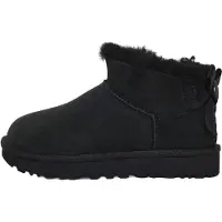 Ugg Ultra Mini Bailey Bow Stiefeletten, Damen, schwarz, Artikelnummer: 1185491-BLK