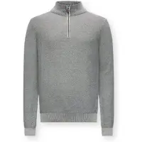 INDICODE JEANS Troyer "INJexmon 1⁄2 Zip", Herren, Gr. XXL, grau (fog), Strick, Obermaterial: 100% Baumwolle, unifarben, regular fit normal, ohne Ausschnitt, Bündchen, Pullover Troyer, Baumwolle, regular fit