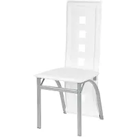 StarTech.com Esszimmerstühle 2er-Set - Hohe Rückenlehne - Metallgestell - Gepolsterter Sitz - Ohne Armlehnen - Moderner Stil - Montage erforderlich - Weiß