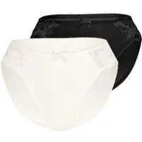 Sassa Slip "Classic Lace", Damen, Gr. 46, Microfaser, schwarz (pearl, schwarz), Microfaser, Obermaterial: 85% Polyamid, 15% Elasthan, unifarben, normal, Unterhosen Slip, mit floraler Spitze