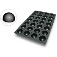 Schneider Silikon-Backform, Halbkugel, schwarz, Form aus Silikon für Backöfen, Mikrowellen und Gefrierschränke, Abmessung: 40 x 60 cm, Durchmesser 78 mm, H 35 mm