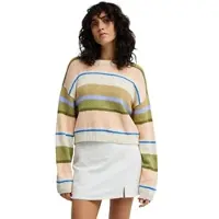 Billabong Sweatshirt "Make It Waves", Damen, Gr. XS, bunt (soft peach), Obermaterial: 90% Walkfrottier, 10% Nylon., Pullover Sweatshirt