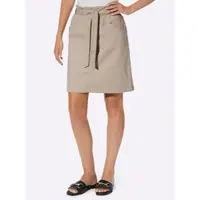 HEINE Jeansrock , Damen, Gr. 38, beige, 98% Baumwolle, 2% Elasthan, unifarben, kurz, Röcke Jeansrock