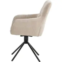 Home affaire Esszimmerstuhl "Nizza", beige (creme, schwarz), B:61cm H:90cm T:66cm, Metall, Stühle, Esszimmerstuhl, mit Bouclé Bezug