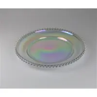 Am Design Dekoteller "aus Glas", silber (klar), B:0,44cm T:2cm Ø:21cm, Glas, Dekoschalen, Dekoteller, 3er Set, Ø: 21 cm