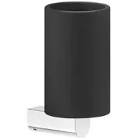 Gessi Rilievo, Becherhalter zur Wandmontage, Becher schwarz matt, Becher fest fixiert, 59508149, Farbe: Finox Optik