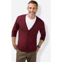 Witt Strickjacke "Cardigan Cardigan", Herren, Gr. 60, rot (bordeaux), Basic, gerade, V-Ausschnitt, Strickjacken Strickjacke
