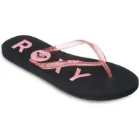 Roxy Sandale "Viva Sparkle", Damen, Gr. 8(38), schwarz (plumeria), Obermaterial: 98% Synthetikmaterial, 2% Metall / Futter: 100% Synthetikmaterial / Außensohle: 100% Moosgummi., Schuhe Sandale