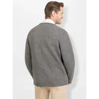 Witt Strickjacke "Strickjacke Strickjacke", Herren, Gr. 60, grau, meliert, Basic, Rundhals, Strickjacken Strickjacke