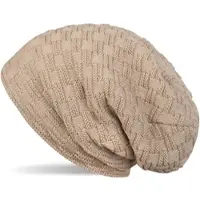 StyleBREAKER Strickmütze "Feinstrick Beanie mit Flecht Muster und Teddyfleece", Herren, braun (hellbraun), 100% Viskose CV., Modisch, Mützen Strickmütze