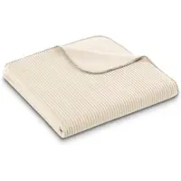 Biederlack Wohndecke "Feel Cord", beige (natur), B:150cm L:200cm, Baumwolle, Polyacryl, Polyester, Wohndecken, Wohndecke, mit schöner Hoch-Tief-Struktur