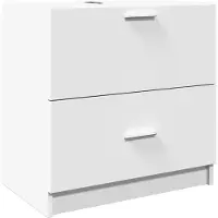 vidaXL Waschbeckenunterschrank Weiß 59x37x59 cm Holzwerkstoff