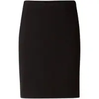 Base Level Curvy Bleistiftrock , Damen, Gr. 46, schwarz, Web, Obermaterial: 65% Viskose, 30% Nylon, 5% Elasthan, unifarben, eng kniefrei, Röcke Bleistiftrock, kniefrei mit Viskose und Stretch