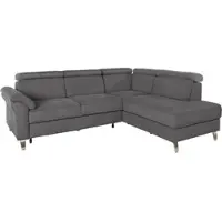 Sit&More Ecksofa SIT & MORE "Arngast L-Form", grau (steel), B:245cm H:84cm T:194cm, Sofas, Ecksofa, inklusive Kopfteilverstellung und Federkern