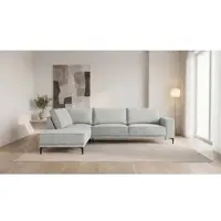 Otto Home Ecksofa "OLAND Bouclé L-Form, B: 289 cm, Skandi-Design", beige (sand), B:289cm H:85cm T:210cm, 100% Polyester, Sofas, Ecksofa, Struktur, Flachgewebe, Luxus-Microfaser, Boucle