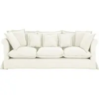 Home affaire 3-Sitzer "Luise", beige, B:228cm H:93cm T:100cm, Webstoff (50% Baumwolle, 50% Polyester), Sofas, 3-Sitzer