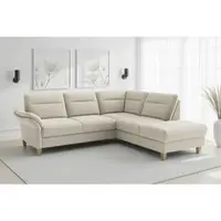 Sit&More "Pamela L-Form, B: 218 cm, optional Schlaffunktion & Bettkasten" wahlweise mit Armteilverstellung, Sofa mit Federkern, Sitzhöhe: 48 cm