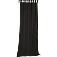 Wirth Vorhang "Newbury", schwarz, B:130cm H:345cm, Baumwolle, Polyester, Gardinen, Vorhang, nach Maß
