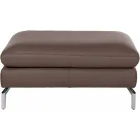 Calcio Italia Hocker "Dave mit edlem Metallfuß, B/T 95/68cm", braun (espresso), B:95cm H:42cm T:68cm, Hocker, Hocker