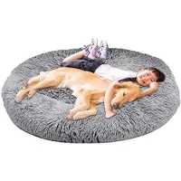 Sonstiges XXL Hundebett Orthopädisch Waschbar Rund Grau für Große Hunde