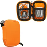 Kwmobile In-Ear Kopfhörer Tasche aus Neopren - In Ear Kopfhörer Hülle mit Innentaschen für Zubehör - Kleine Aufbewahrungstasche für In Ear Headphones