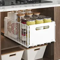 Merkloos Omgoods – Ausziehbare Küchen-Organizer – Regalsystem für Schränke, ohne Bohren