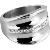 Akzent Fingerring "Aniska, langlebig" Gr. 56, silber (silberfarbig), Fingerringe, Damen, 56, Edelstahl, Fingerring